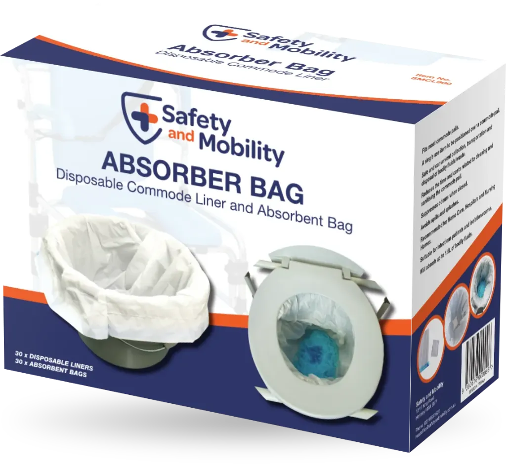 [SMCL900] Absorber Bag - Commode Liner - 30 Pack