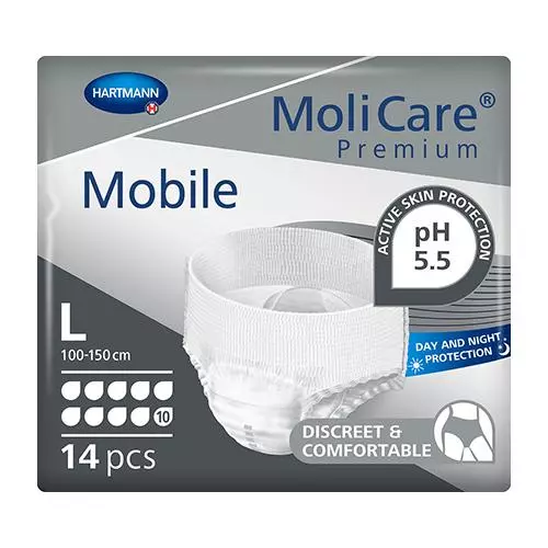 [915878P] MoliCare Premium Mobile Pants - 10 Drops - Unisex (Medium, Packet)