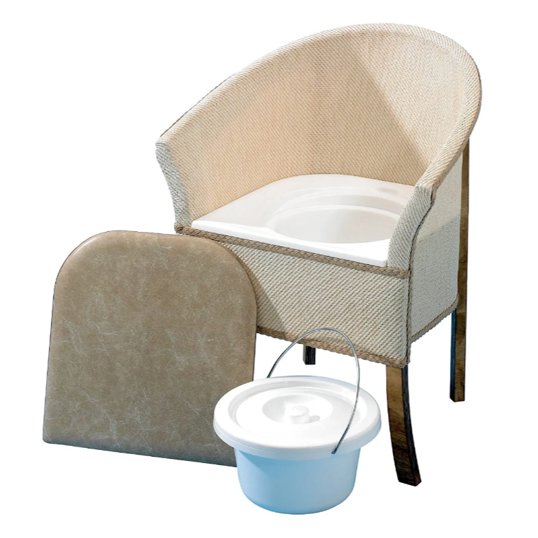 [091156645] Bedside Commode Basketweave