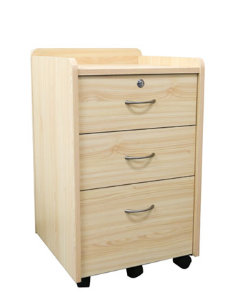 [SMBL500] Bedside Locker - Three Drawer - Beechwood