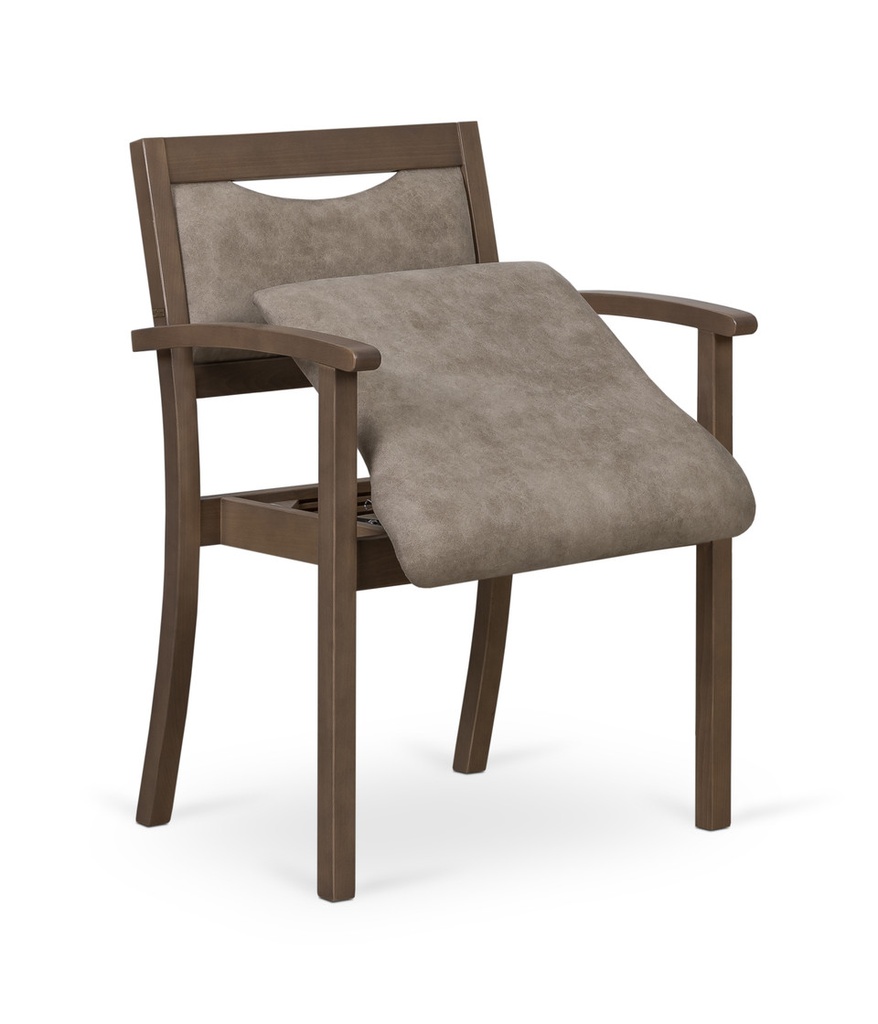 2LiftU Lift Up Dining Chair - Wide 58cm (Beige, Natural Ash)