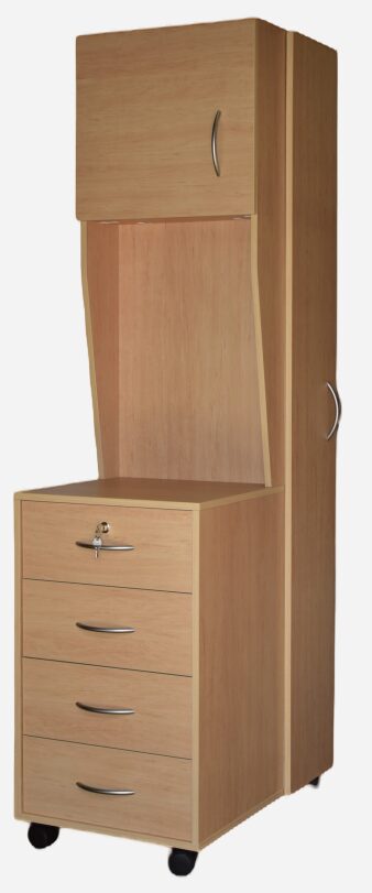 [COM4DMDSW] Bedside Drawers with Medicab and Single Wardrobe Combo