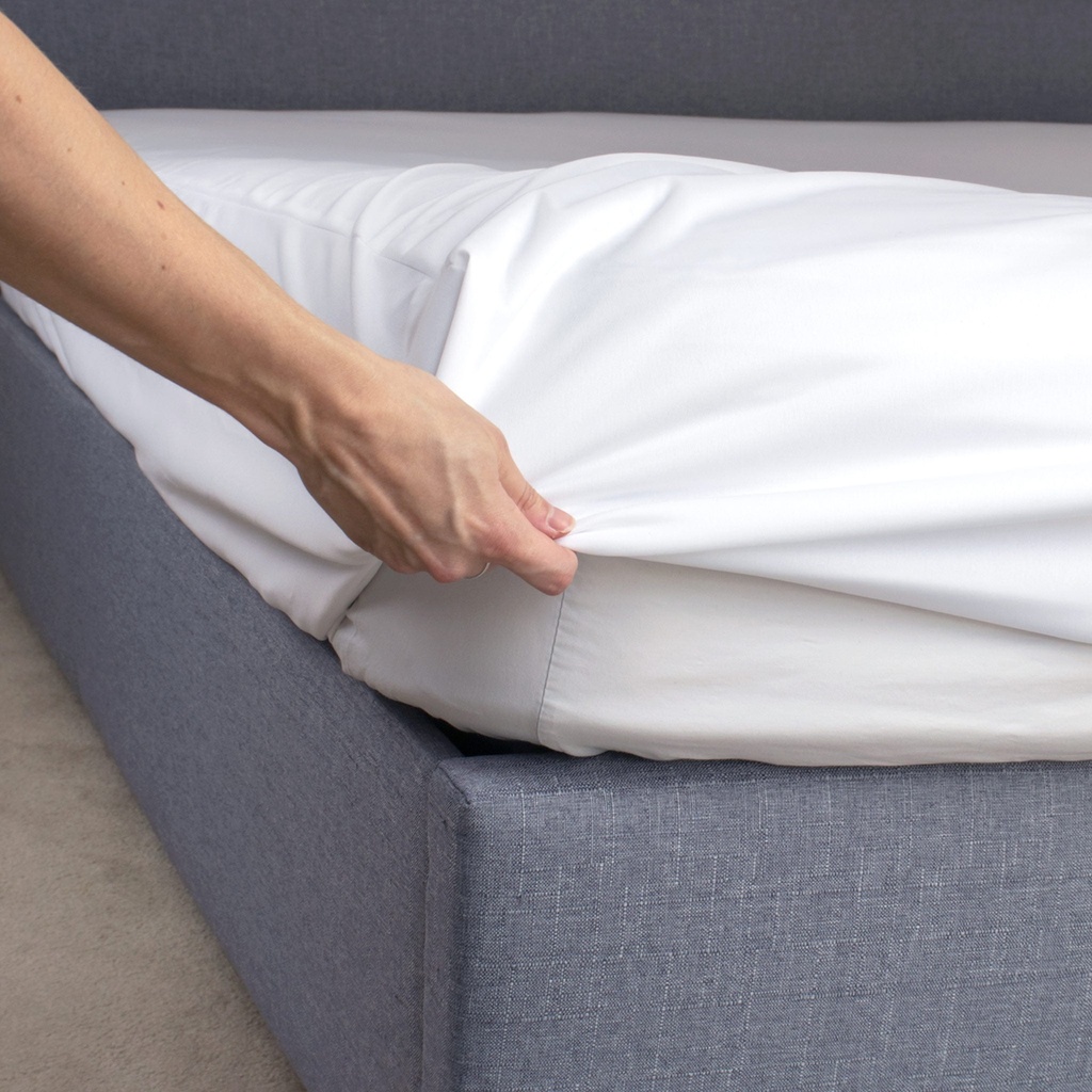 [FWPS-S-WHT] Fitted Waterproof Bed Sheet (Single, White)