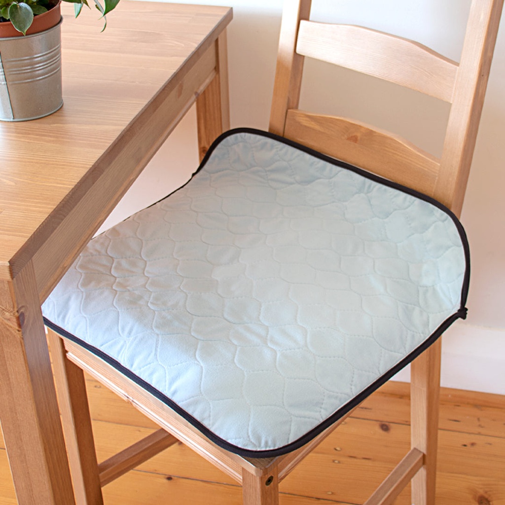 [AQCHAIR4040-NVY] Waterproof & Absorbent Chair Pad (with ties) (1 (40x40cm), Navy Blue)