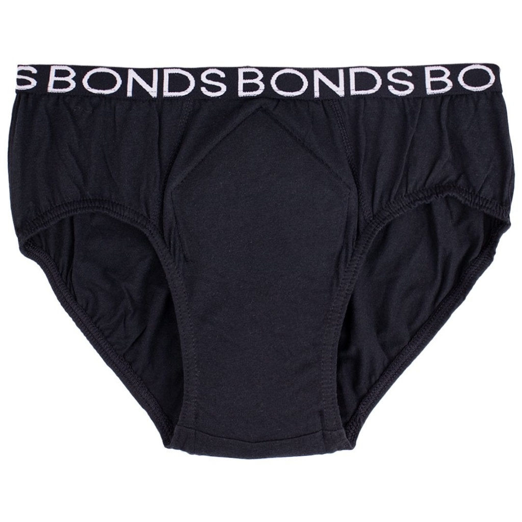 [MBONHIP1002-3-BLK] Boy's BONDS Hipster with incontinence pad (Single) (2-3 years, Black, 100ml)