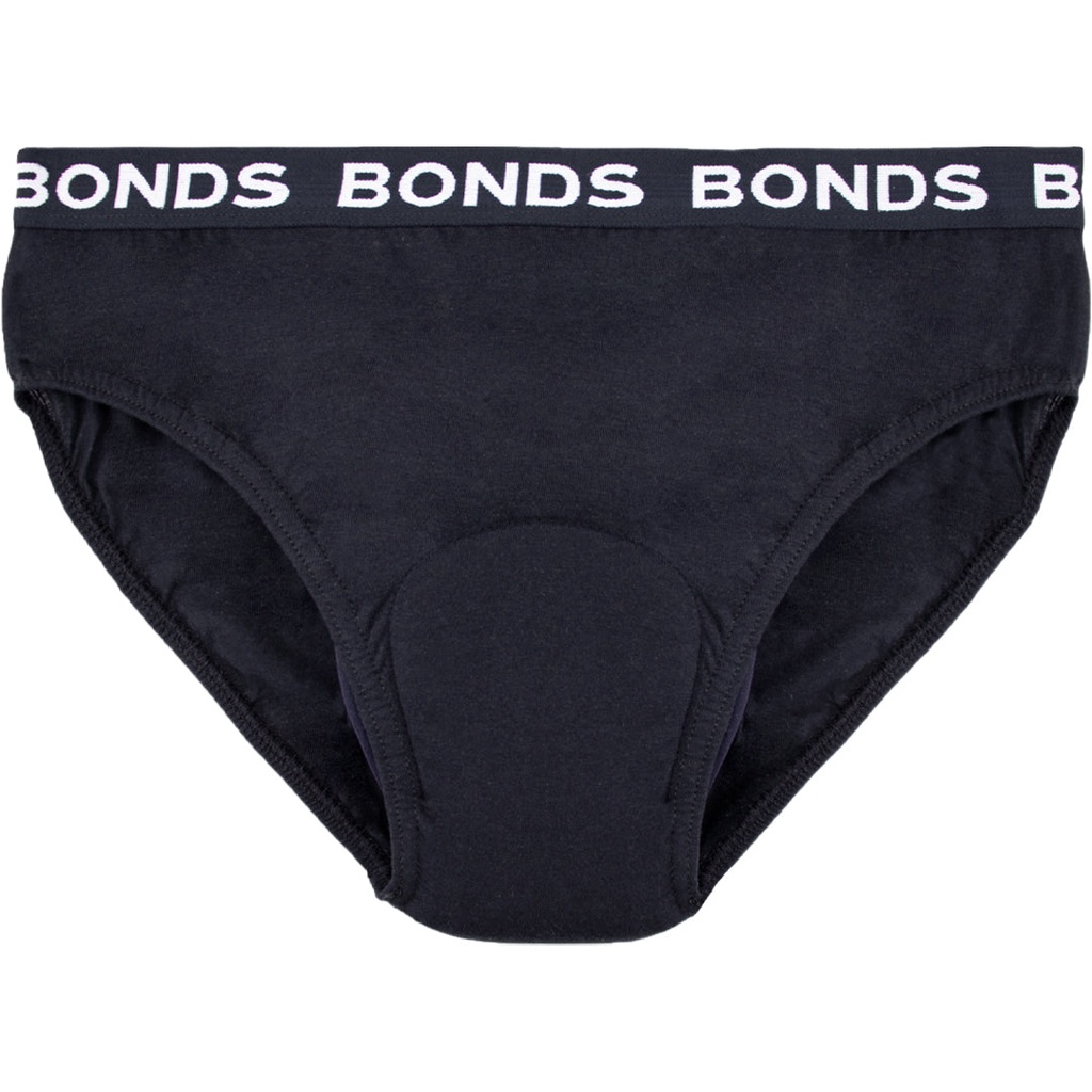 [FBONHIP100S-BLK] Women's BONDS Hipster with incontinence pad (Single) (Small (10), 100ml)