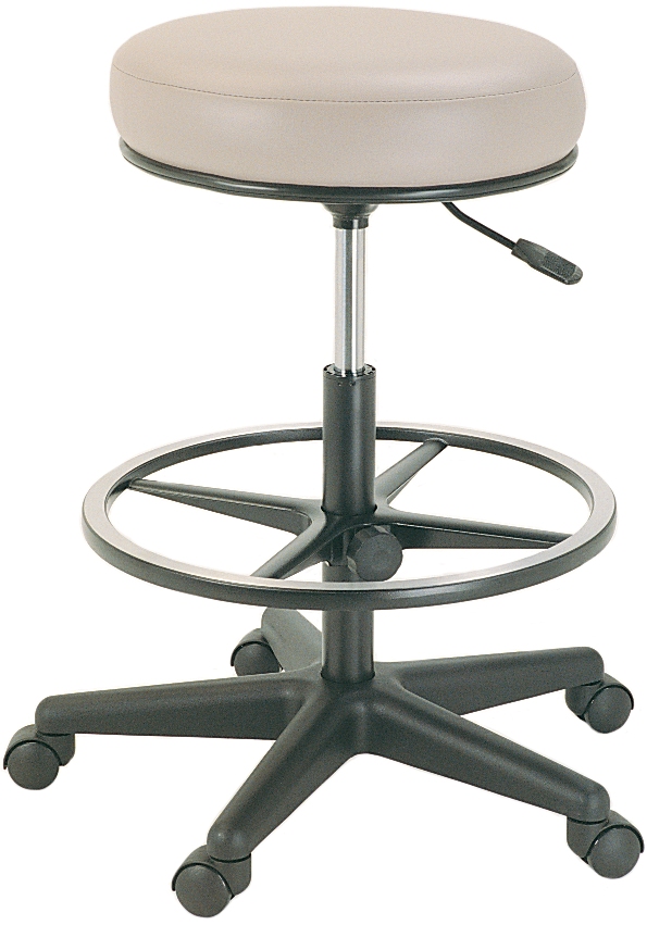 [1381-BK] Surgeon Stool with Footrest (Black)
