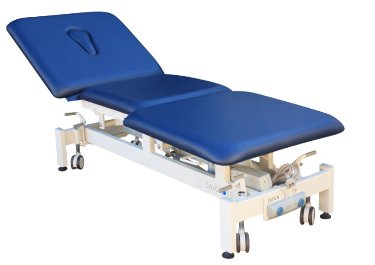 [1243EU-BL] 3 Section All Electric Hi-Lo Ultrasound Couch (Blue)