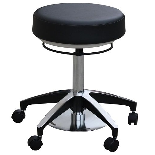 [1384A-BK] Foot Control Surgeon Stool with Hand Ring