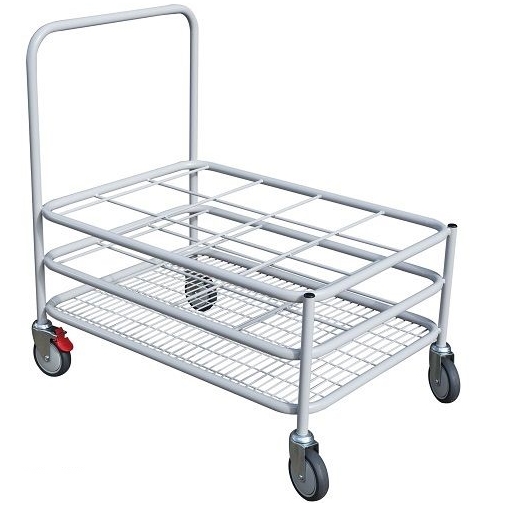 [1632.12] 12 x C-Size Gas Cylinder Trolley