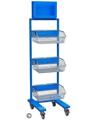 [1586] Mobile PPE Organiser Stand