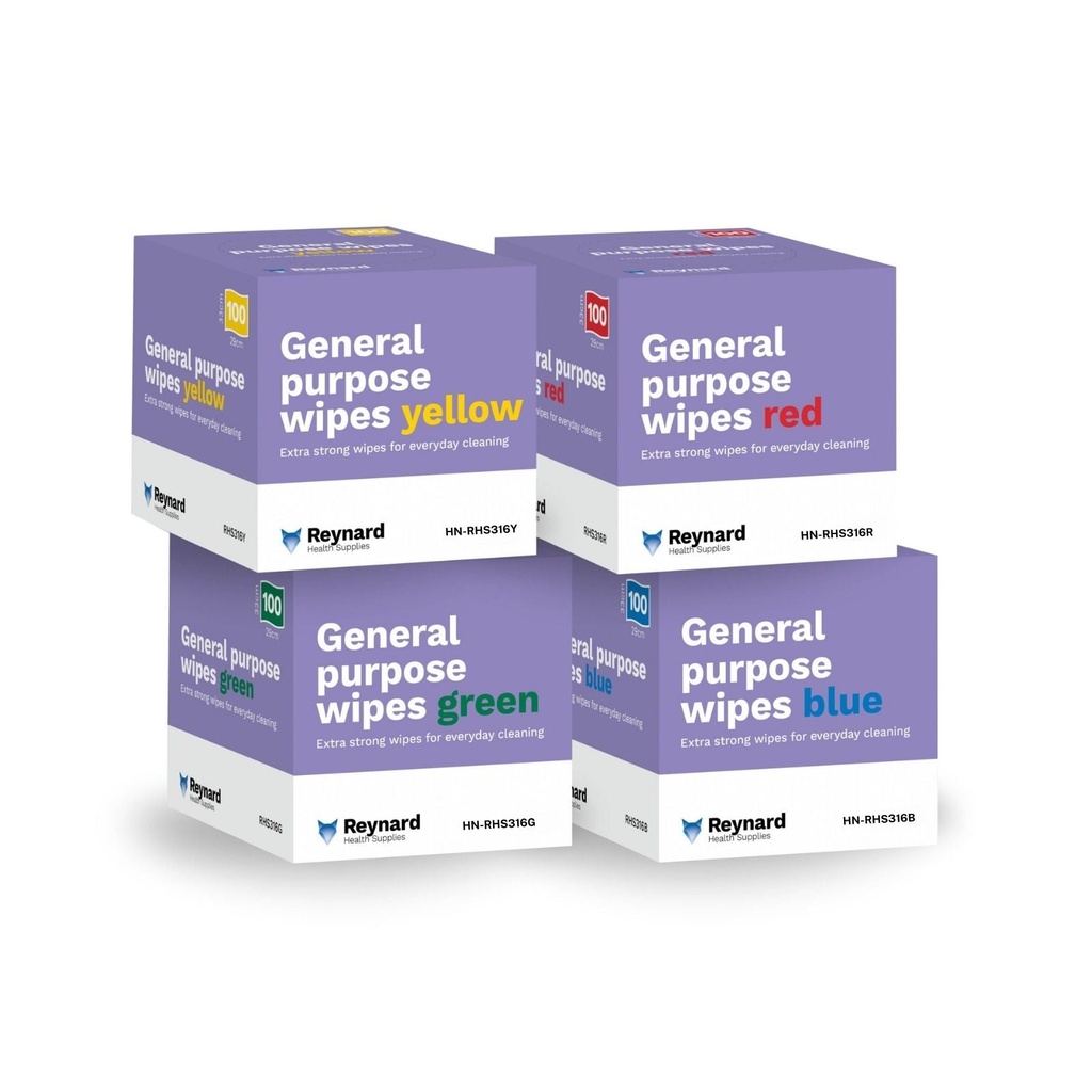 [HN-RHS316B] Reynard™ General Purpose Wipes (Blue (CARTON OF 12))