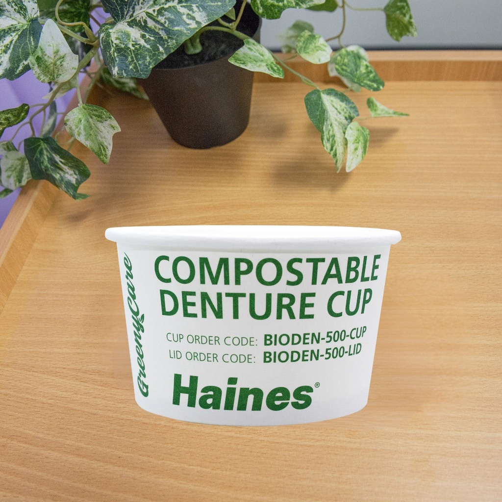 [HN-BIODENCUP] Greeny®Care Compostable Denture Cup with Optional Lid (Cups only CARTON 500)