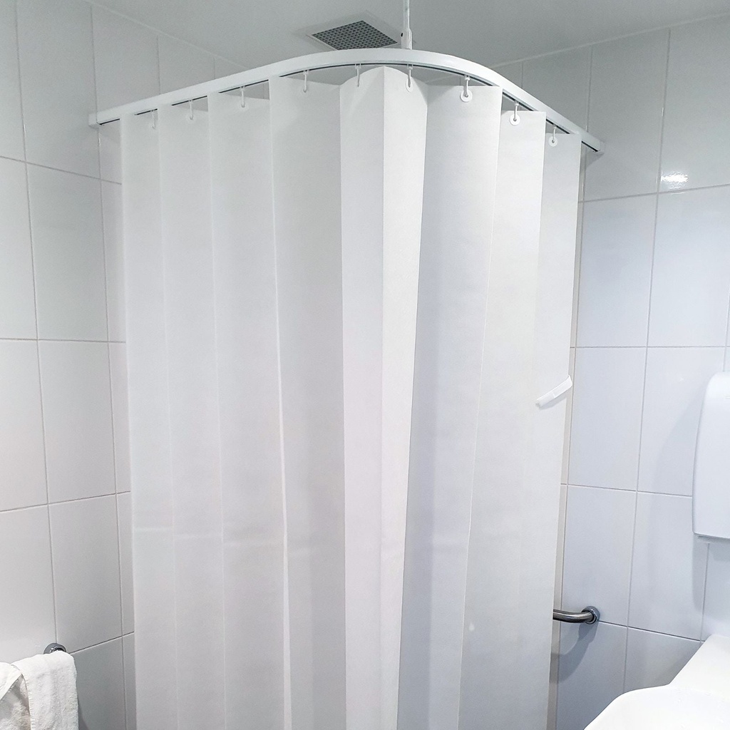 [HN-DC25SHOWERPB-2] MediCurtain® Antimicrobial Shower Curtain (Pastel Blue - 2.5m x 1.8m - BOX 2)