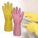 Flocklined Rubber Gloves - Yellow