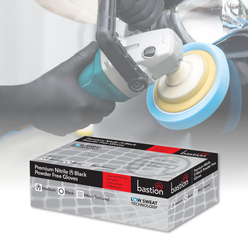 [BNG6872] Premium Nitrile Gloves - Powder Free - Micro Textured (Small, Black)