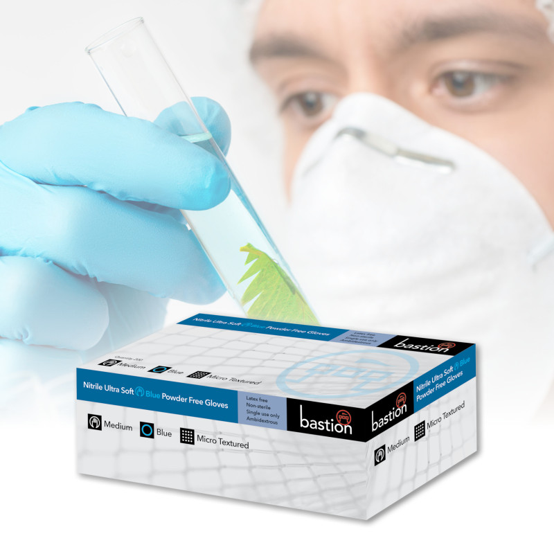 [BNG7861] Nitrile Ultra Soft Gloves - Powder Free - Finger Micro Textured (Extra Small, Blue)
