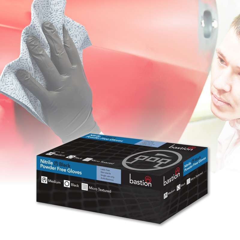 [BNG7872] Nitrile Black Gloves - Powder Free - Micro Textured (Small)