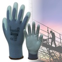 Messina Grey Nylon Gloves - Grey Polyurethane Coating