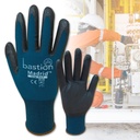 Madrid Green Nylon/spandex Gloves - Black Micro Foam Flex Nitrile Coating
