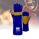Rovigo Premium Blue and Yellow Welding Gloves - 406MM Length