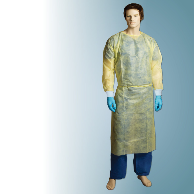 [BNR25261] Polypropylene Isolation Gown - Yellow