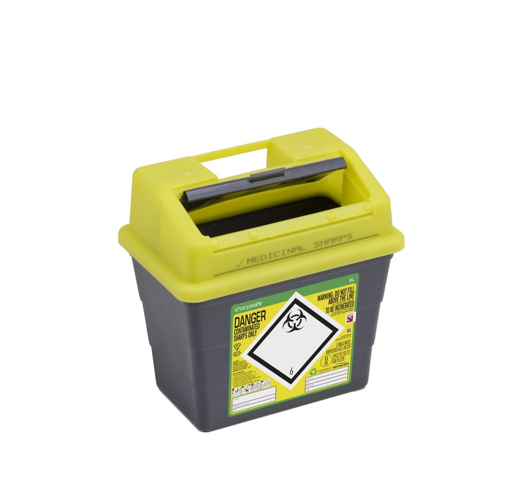[5117-2430] Sharpsafe Large Volume Sharps Container (Standard Access, 9L)