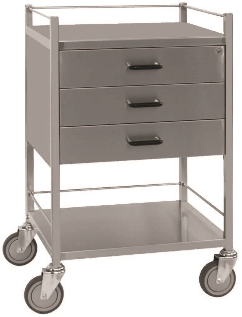 [V23.060] Three Drawer Equipment Trolley (60cm)