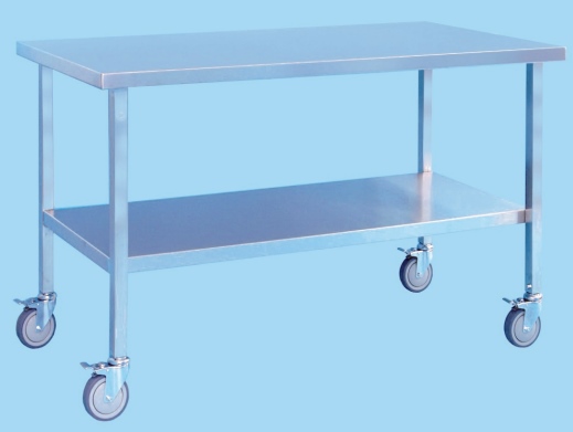 [V374.100] Mobile Table With Shelf (100cm)