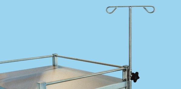 [V840] Transfusion Pole (To Suit Trolley With Round Legs)