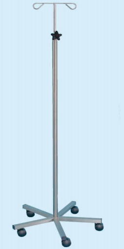 [V94] Transfusion Stand Stainless Steel 2 Prong Pole