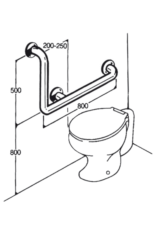 [AC0350] Toilet Rail - Type 02 (Opposite Dimensions)