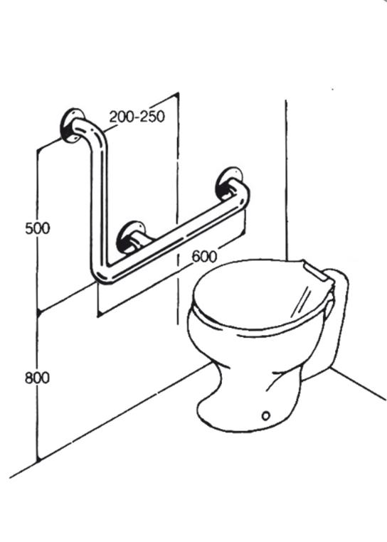 [AC0390] Toilet Rail - Type 04 (Opposite Dimensions)
