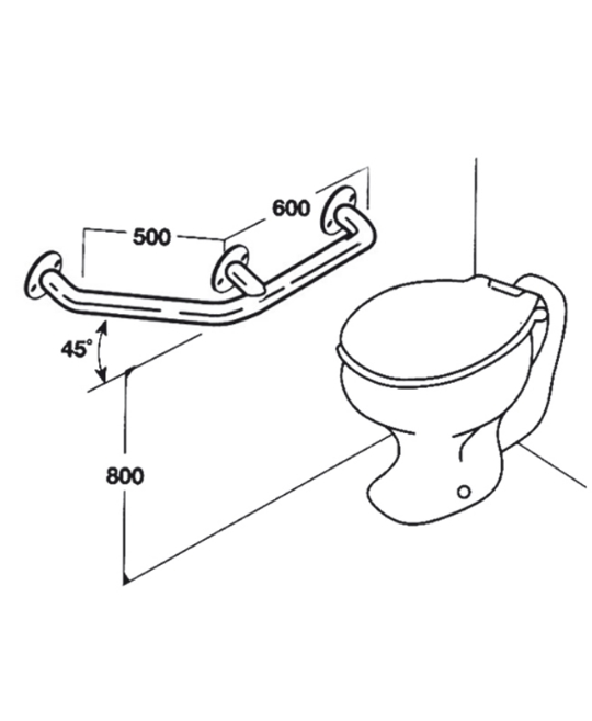 [AC0480] Toilet Rail - Type 05 (Opposite Dimensions)