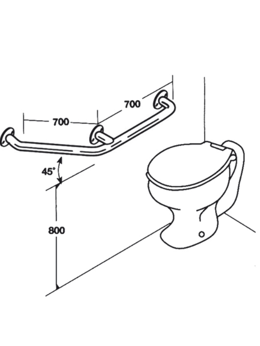 [AC0330] Toilet Rail - Type 06 (Opposite Dimensions)