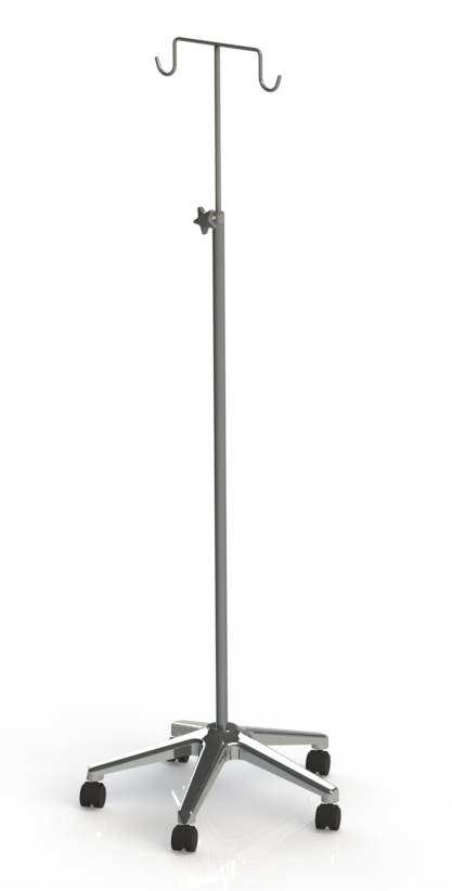 [CD10-3710] Outside Hook IV Stand (Alloy Weighted Base)