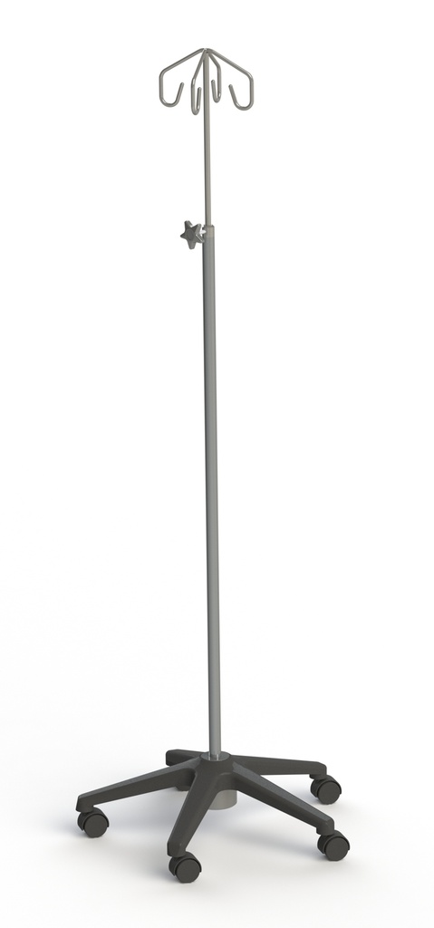 [CD10-3706] Four Prong Ramshead IV Stand (Alloy Base)
