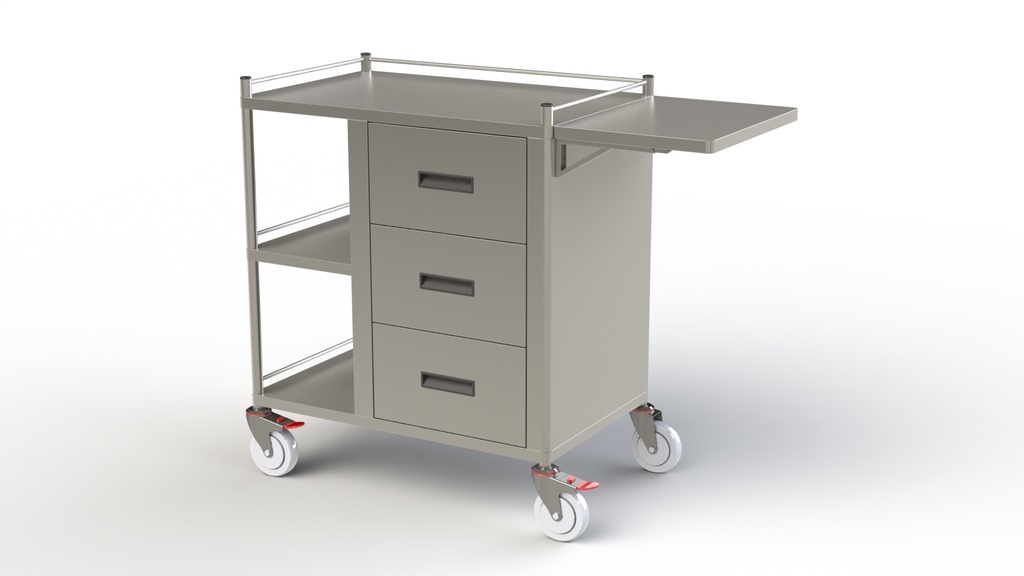[FE18-5180] St George’s ICU/CCU Trolley (Stainless Steel)