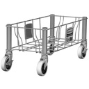 Rubbermaid Slim Jim Stainless Steel Dolly