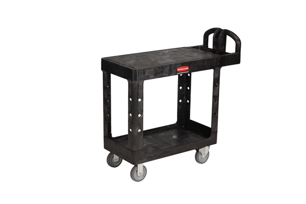 [FG450500BLA] Rubbermaid Small Heavy Duty Utility Cart w/Flat Shelf