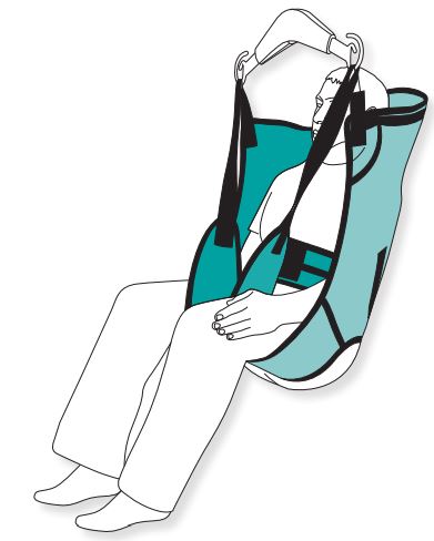 [CHS01XS] Care Sling with Head Support (Extra Small, Fabric)
