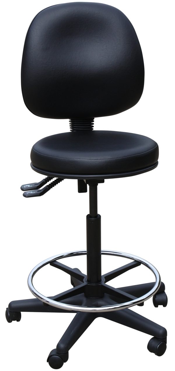 Surgeon Stool with Backrest and Footrest