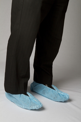 Polypropylene Shoe Cover - Blue - Non Slip Sole