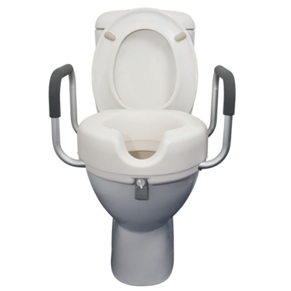 Raised Toilet Seat with Armrests 10cm