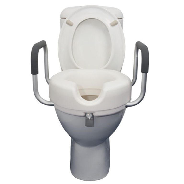 Raised Toilet Seat with Armrests 10cm Safety and Mobility