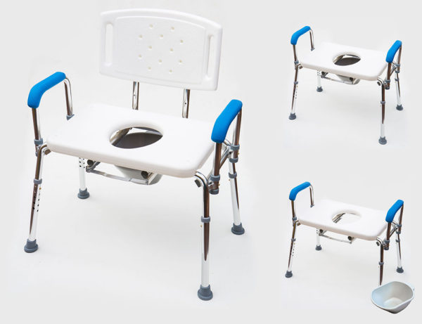 Adjustable Width Bariatric Shower Chair/Stool/Commode