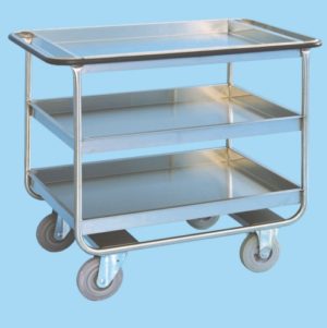 Clearing Trolley With Three Deep Trays