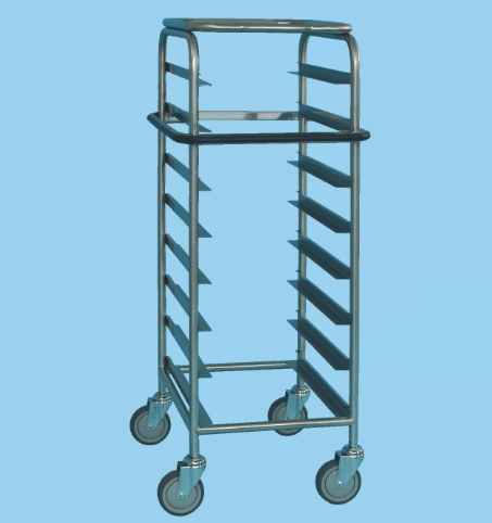 Tray Service Trolley For 8 Trays