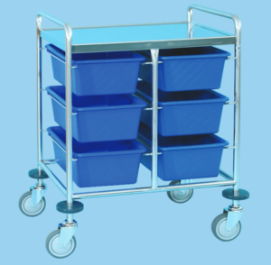 Supply Trolley with Bins