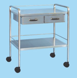 Two Drawer Surgery Dressing Trolley